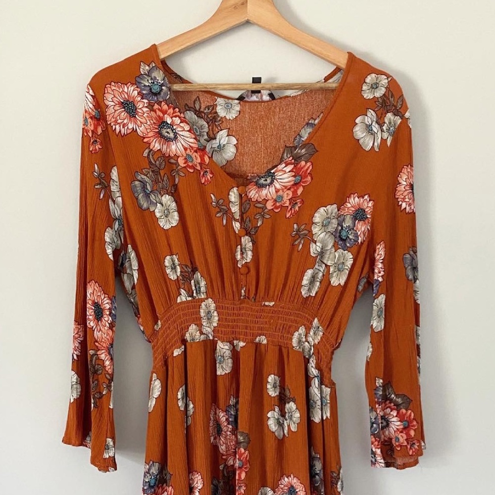 J. Glee Boho Long Sleeve Lightweight Dress XL
